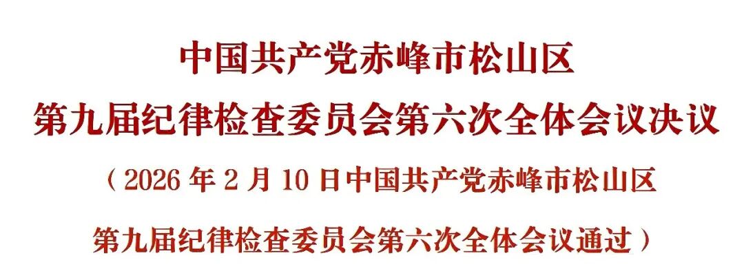 中国赤峰市松山区第九届委员会第六次全体会议决议